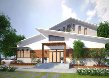 Biet thu tret 1 tang hien dai