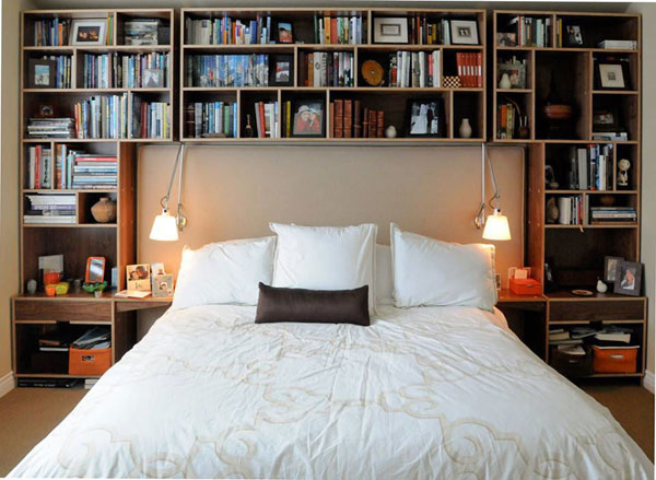 Kệ treo tường phòng ngủ đựng sách