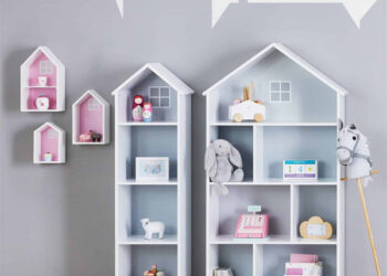 Kệ treo tường phòng ngủ hình chữ nhật lồng